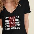 Goodbye 4th Grade Graduation Last Day School Hello 5th Grade Women's Jersey Short Sleeve Deep V-Neck Tshirt