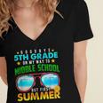 Goodbye 5th Grade Graduation To 6th Grade Hello Summer Kids Women's Jersey Short Sleeve Deep V-Neck Tshirt