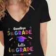 Goodbye 5th Grade Graduation Class Of 2023 Hello 6th Grade Women's Jersey Short Sleeve Deep V-Neck Tshirt
