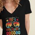 Goodbye Pre-k Graduation Kindergarten Summer Break Graduate Women's Jersey Short Sleeve Deep V-Neck Tshirt