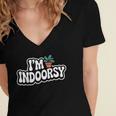 Goth Gardening Introvert Social Battery Outfit Women's Jersey Short Sleeve Deep V-Neck Tshirt Goth Gardening Introvert Social Battery Outfit Women's Jersey Short Sleeve Deep V-Neck Tshirt