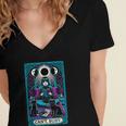 Gothic Girl Tarot Card Introverted Reader And Reading Women's Jersey Short Sleeve Deep V-Neck Tshirt Gothic Girl Tarot Card Introverted Reader And Reading Women's Jersey Short Sleeve Deep V-Neck Tshirt