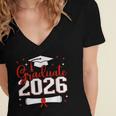 Graduate 2026 For Class Of 2026 Graduation Women's Jersey Short Sleeve Deep V-Neck Tshirt