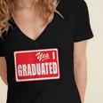 Graduate Class Of 2025 Senior Graduation End Of School Year Women's Jersey Short Sleeve Deep V-Neck Tshirt