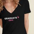 Graduate Flamingo 2018 Cute Graduation Women's Jersey Short Sleeve Deep V-Neck Tshirt