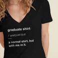 Graduate Graduation Graduated Graduating T-Shirt Women's Jersey Short Sleeve Deep V-Neck Tshirt