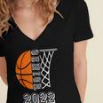 Graduate Senior Class 2022 Graduation Basketball Player Women's Jersey Short Sleeve Deep V-Neck Tshirt