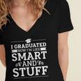 I Graduated College High School Graduation Senior Women's Jersey Short Sleeve Deep V-Neck Tshirt