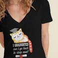 I Graduated Can I Go Back To Sleep Now Graduation Women's Jersey Short Sleeve Deep V-Neck Tshirt