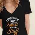 I Graduated Now I'm Smart Graduation Graduation Women's Jersey Short Sleeve Deep V-Neck Tshirt