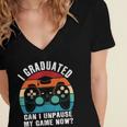 I Graduated Can I Unpause My Game Now Retro Graduation Women's Jersey Short Sleeve Deep V-Neck Tshirt