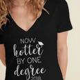 Graduation 2018 Now Hotter By One Degree Women's Jersey Short Sleeve Deep V-Neck Tshirt