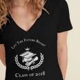 Graduation Her Him 2018 Men Women Girl Boy Kid Women's Jersey Short Sleeve Deep V-Neck Tshirt