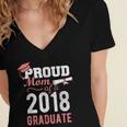 Graduation 2018 Tshirt Proud Mom Of A 2018 Graduate T-Shirt Women's Jersey Short Sleeve Deep V-Neck Tshirt