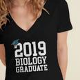Graduation 2019 Biology Tshirt For Science Graduate Women's Jersey Short Sleeve Deep V-Neck Tshirt