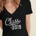 Graduation For Her Him 2019 Class Women's Jersey Short Sleeve Deep V-Neck Tshirt