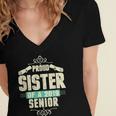 Graduation 2019 TShirt Proud Sister Of A Senior Women's Jersey Short Sleeve Deep V-Neck Tshirt