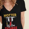 Graduation 2024 Hotter By One Degree Shirt Class Of 24 Women's Jersey Short Sleeve Deep V-Neck Tshirt