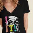 I Did It Graduation 2026 Graduate Class Of 2025 Senior 26 Women's Jersey Short Sleeve Deep V-Neck Tshirt