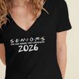 Graduation Announcements 2026 Retro Class Of 2026 Senior Women's Jersey Short Sleeve Deep V-Neck Tshirt