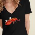 Graduation Bachelor Master Doctor PhD Study School Lobster Women's Jersey Short Sleeve Deep V-Neck Tshirt