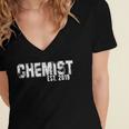 Graduation For Chemists Established 2019 Shirt Women's Jersey Short Sleeve Deep V-Neck Tshirt