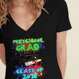 Graduation Class 2018 Cap Gown Shirt Preschool Graduate Women's Jersey Short Sleeve Deep V-Neck Tshirt