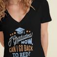 GRADUATION CLASS 2019 Now Back To Bed Senior Graduate Women's Jersey Short Sleeve Deep V-Neck Tshirt