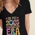 In My Graduation Era Class Of 2025 School Graduation Women's Jersey Short Sleeve Deep V-Neck Tshirt