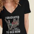 Graduation I Graduated Can I Go Back To Bed Now Women's Jersey Short Sleeve Deep V-Neck Tshirt