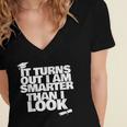 Graduation Graduation I'm Smarter Than I Look Women's Jersey Short Sleeve Deep V-Neck Tshirt