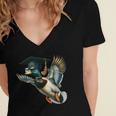 Graduation Mallard Duck Hunter Hunting Season Grad Hunting Women's Jersey Short Sleeve Deep V-Neck Tshirt
