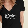 Graduation For New Doctors Est 2019 Women's Jersey Short Sleeve Deep V-Neck Tshirt