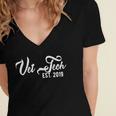 Graduation For New Vet Techs Established 2019 Women's Jersey Short Sleeve Deep V-Neck Tshirt