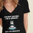 Graduation Not Saying I'm A Genius But I Did Graduate Women's Jersey Short Sleeve Deep V-Neck Tshirt