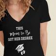 Graduation Pregnancy Announcement Shirt For Expectant Women Women's Jersey Short Sleeve Deep V-Neck Tshirt