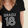Graduation Shirt 2018 Women's Jersey Short Sleeve Deep V-Neck Tshirt
