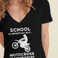 Graduation Shirt For Dirtbike Motocross Riders Women's Jersey Short Sleeve Deep V-Neck Tshirt