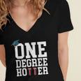 Graduation Shirts 2021 2022 One Degree Hotter Graduate Women's Jersey Short Sleeve Deep V-Neck Tshirt