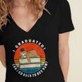 Graduation Sloth Can I Go Back To Bed Now Vintage Women's Jersey Short Sleeve Deep V-Neck Tshirt