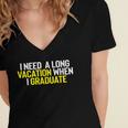Graduation Student Grad School Class Senior Cute Women's Jersey Short Sleeve Deep V-Neck Tshirt