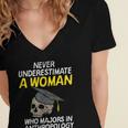 Graduation Student Who Majors In Anthropology Women's Jersey Short Sleeve Deep V-Neck Tshirt
