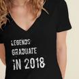 GraduationShirts Legends Graduate In 2018 Tee Women's Jersey Short Sleeve Deep V-Neck Tshirt