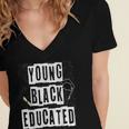 Graduation Young Educated For Men And Women Women's Jersey Short Sleeve Deep V-Neck Tshirt