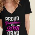 Grandma Graduation Shirt 2018 High School College Grad Women's Jersey Short Sleeve Deep V-Neck Tshirt