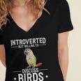 Green Cheek Conure Introvert Parrot Bird Conure Women's Jersey Short Sleeve Deep V-Neck Tshirt
