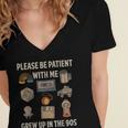 Grew Up In The 90s Retro Nostalgia Women's Jersey Short Sleeve Deep V-Neck Tshirt Grew Up In The 90s Retro Nostalgia Women's Jersey Short Sleeve Deep V-Neck Tshirt
