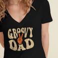 Groovy Dad 70s Aesthetic Nostalgia 1970's Retro Dad Women's Jersey Short Sleeve Deep V-Neck Tshirt Groovy Dad 70s Aesthetic Nostalgia 1970's Retro Dad Women's Jersey Short Sleeve Deep V-Neck Tshirt