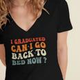 Groovy I Graduated Can I Go Back To Bed Now Graduation Women's Jersey Short Sleeve Deep V-Neck Tshirt