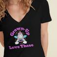 Grown-Up Still Love These Magical Unicorn Nostalgia Women's Jersey Short Sleeve Deep V-Neck Tshirt Grown-Up Still Love These Magical Unicorn Nostalgia Women's Jersey Short Sleeve Deep V-Neck Tshirt
